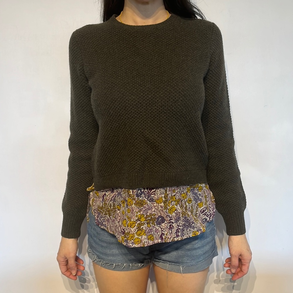 J.Crew Knit and Floral Sweater
